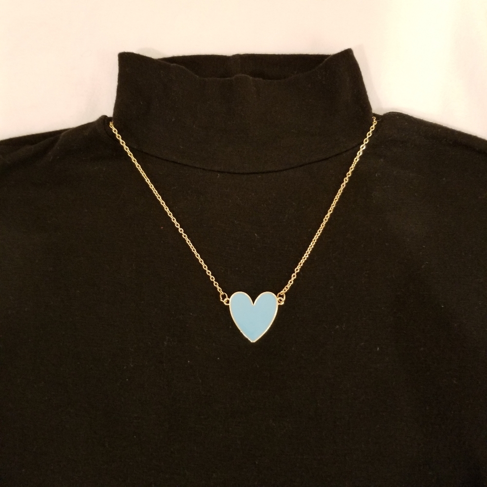 Heart Necklace Turquoise Color